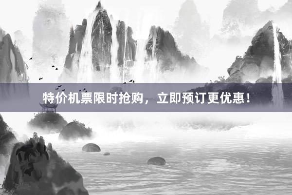 特价机票限时抢购,立即预订更优惠!
